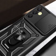 Samsung Galaxy A25 Tank Kılıf Magnetik Standlı Kamera Korumalı Sürgülü Vega Kapak