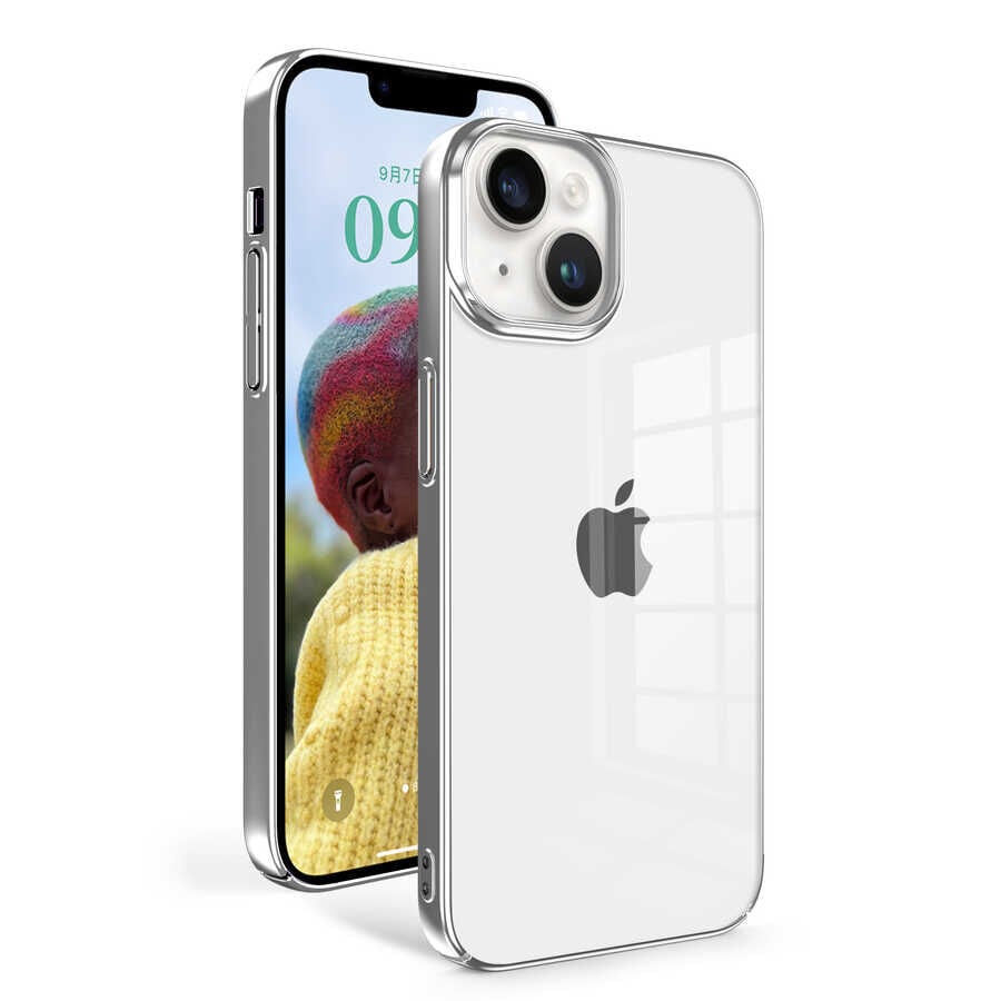 iPhone 14 Kılıf Sun Kapak Gümüş