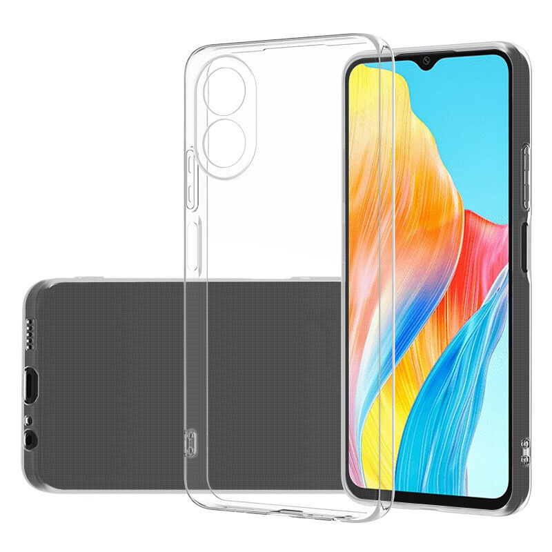 Oppo A38 Kılıf Kamera Korumali Süper Silikon Kapak Şeffaf