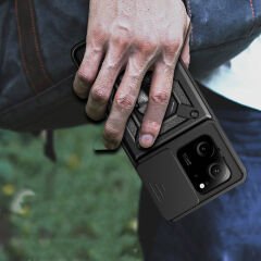 Xiaomi Mi 13T Tank Kılıf Magnetik Standlı Kamera Korumalı Sürgülü Vega Kapak