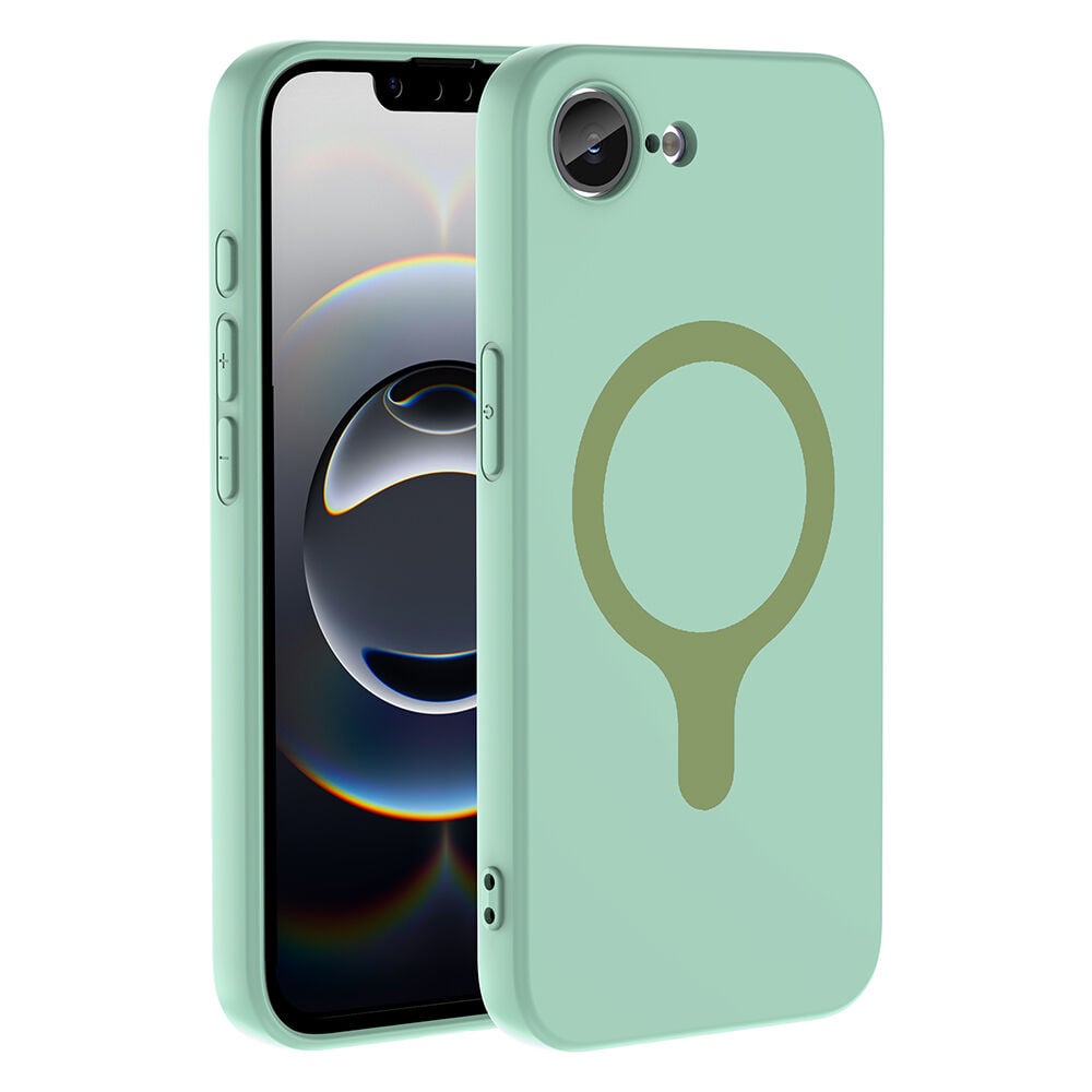 iPhone 17 Pro Max Kılıf M-Ssafe Şarj Özellikli Kamera Korumali Premium Soft Aris Silikon Kapak Turkuaz