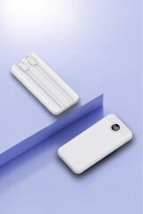 TRM-1015 10000 Mah 2 Çıkışlı 22.5W Hızlı Şarj Dijital Göstergeli Powerbank Beyaz