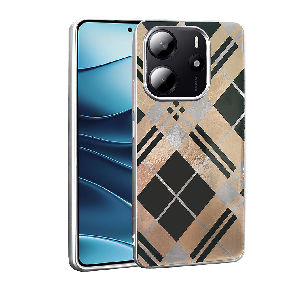 Xiaomi Redmi Note 14 Kılıf Desenli Mep Kapak Geometrik