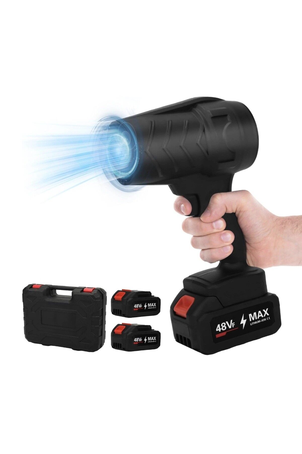 M1 Kablosuz Hava Üfleyici – Fırçasız Motorlu 3 Kademeli 8000mAh Yedek Bataryali Tanişma Çantali