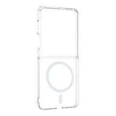 Samsung Galaxy Z Flip 8 Uyumlu Kamera Korumalı MagSafe Şarj Özellikli Şeffaf Sararmaz London Sert Plastik Kapak