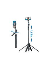 Tripod Çok Amaçlı 1.6M Kumandali Kamera Telefon Tutucu C17 Siyah