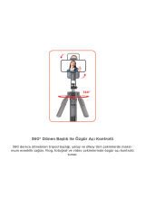 Tripod Çok Amaçlı 1.6M Kumandali Kamera Telefon Tutucu C17 Siyah