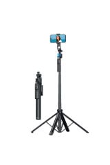 Tripod Çok Amaçlı 1.6M Kumandali Kamera Telefon Tutucu C17 Siyah
