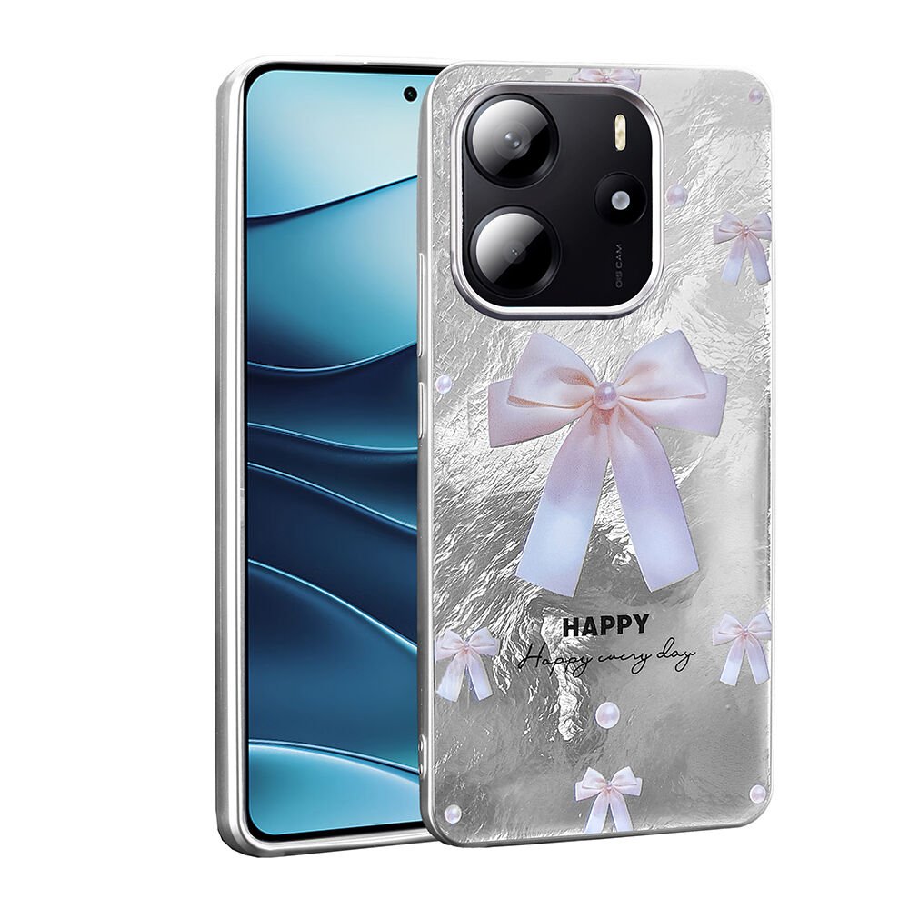 Xiaomi Redmi Note 14 Kılıf Desenli Mep Kapak İncili Fiyonk