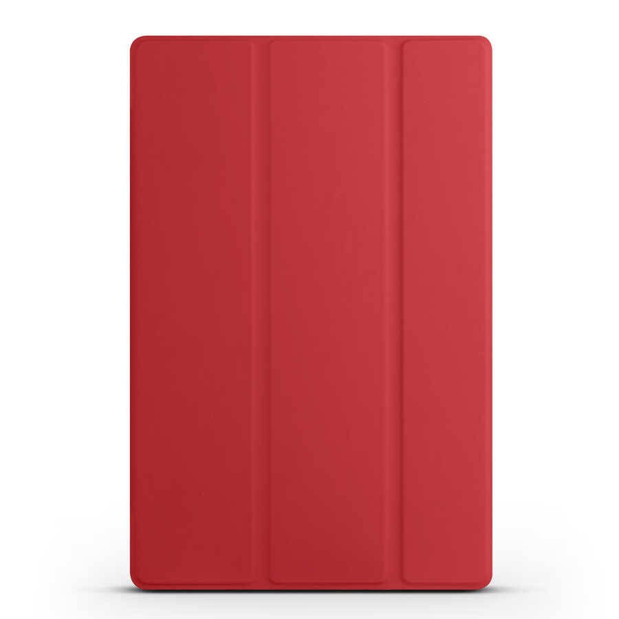 Samsung Galaxy Tab S9 FE Smart Cover Standlı 1-1 Kılıf Kırmızı