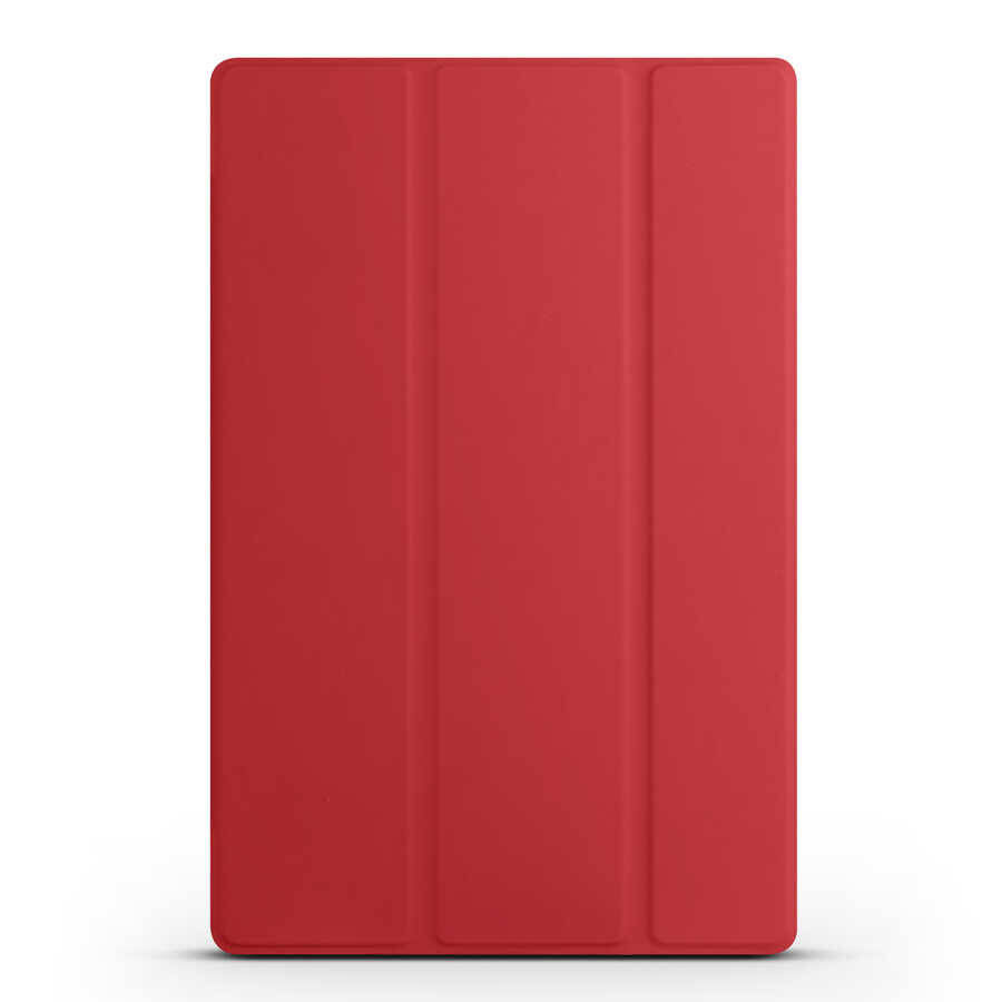 Samsung Galaxy Tab S9 FE Smart Cover Standlı 1-1 Kılıf Kırmızı