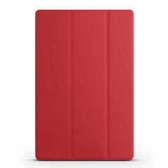 Samsung Galaxy Tab S9 FE Smart Cover Standlı 1-1 Kılıf Kırmızı