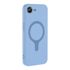 iPhone 17 Kılıf M-Safe Şarj Özellikli Kamera Korumali Premium Soft Aris Silikon Kapak Baby Blue