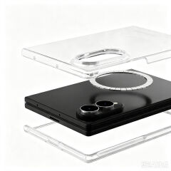 Samsung Galaxy Z Fold 8 Uyumlu Kamera Korumalı MagSafe Şarj Özellikli Şeffaf Sararmaz London Sert Plastik Kapak