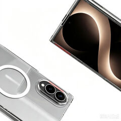 Samsung Galaxy Z Fold 8 Uyumlu Kamera Korumalı MagSafe Şarj Özellikli Şeffaf Sararmaz London Sert Plastik Kapak