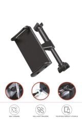 Araç İçi Telefon Tablet Tutucu Ayarlanabilir Arka Koltuk Oto Aksesuarları JX050 Siyah