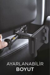 Araç İçi Telefon Tablet Tutucu Ayarlanabilir Arka Koltuk Oto Aksesuarları JX050 Siyah