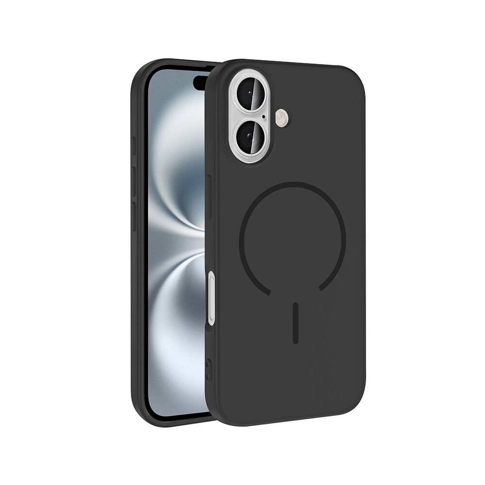 iPhone 16 Kılıf Meta Lansman M-Safe Kamera Korumalı içi Kadife Yumuşak Renkli Süet Silikon