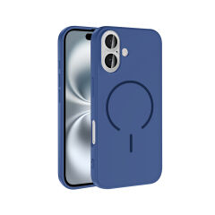 iPhone 16 Kılıf Meta Lansman M-Safe Kamera Korumalı içi Kadife Yumuşak Renkli Süet Silikon Turuncu
