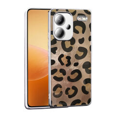 Xiaomi Redmi Note 13 Pro Plus 5G Kılıf Desenli Mep Kapak Gold Leopar