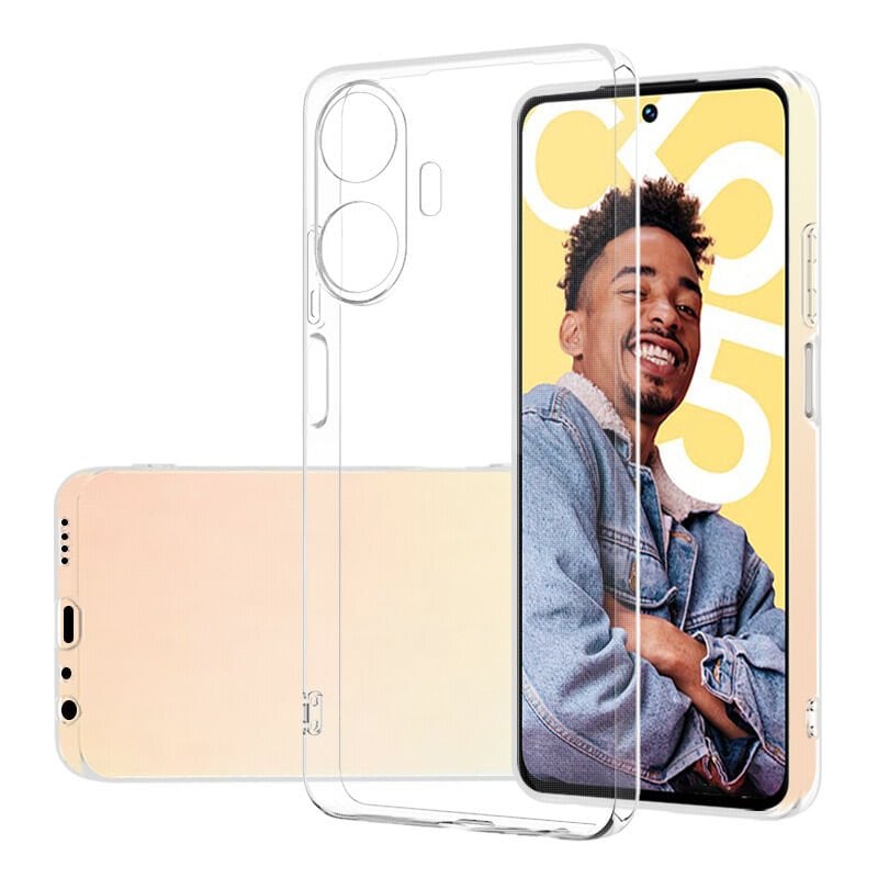 Realme C55 Kamera Korumali Süper Silikon Kapak kılıf Renksiz