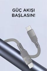 Şarj Kablosu Type-C to Type-C Örgü 60W Data Kablo U18