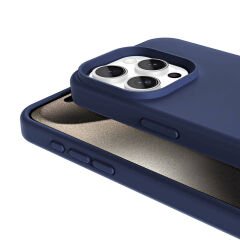 iPhone 15 Pro Kılıf Magsafe Şarj Özellikli Sıvı Teknolojili Silinebilir Sert Lansman Kivi Kapak