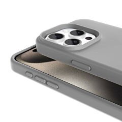 iPhone 15 Pro Kılıf Magsafe Şarj Özellikli Sıvı Teknolojili Silinebilir Sert Lansman Kivi Kapak