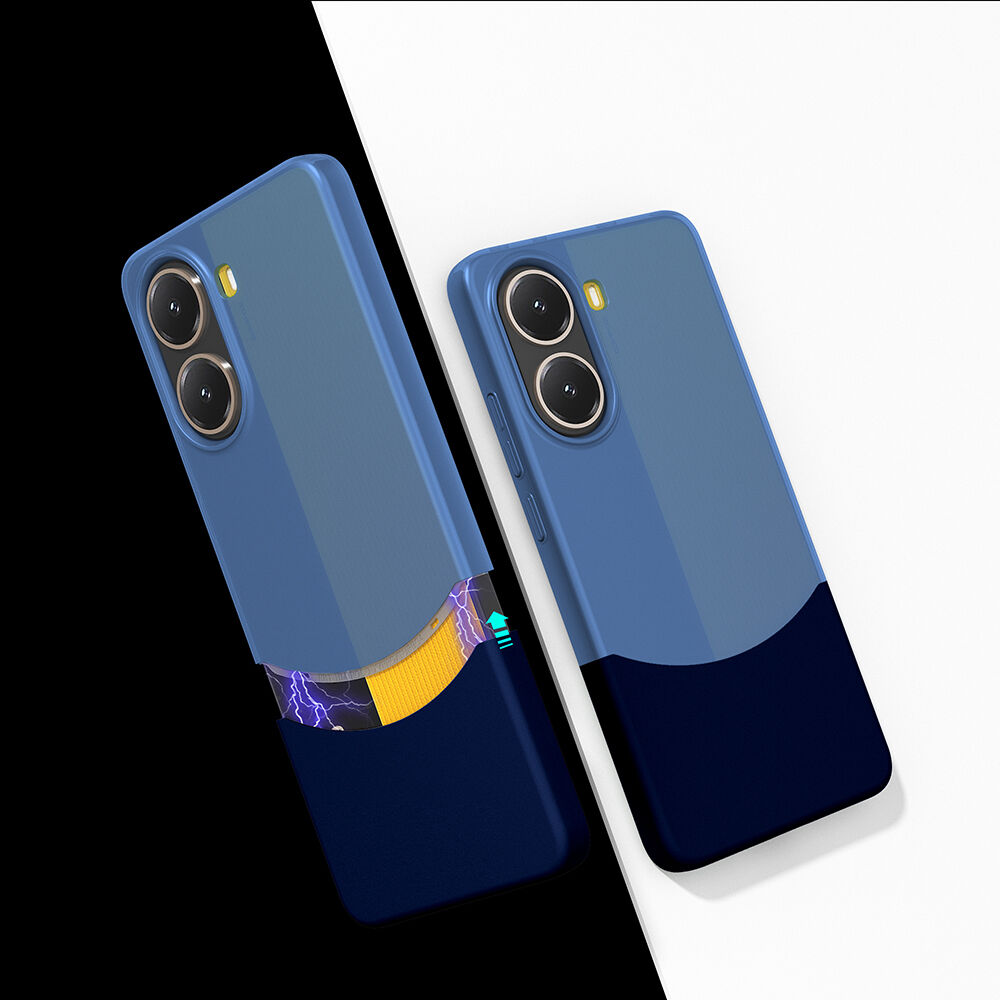 Poco X7 Pro Kılıf Mıknatıslı Duble Kapak Lacivert