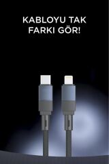 Şarj Kablosu Type-C to Lightning Örgü Data Kablo U18