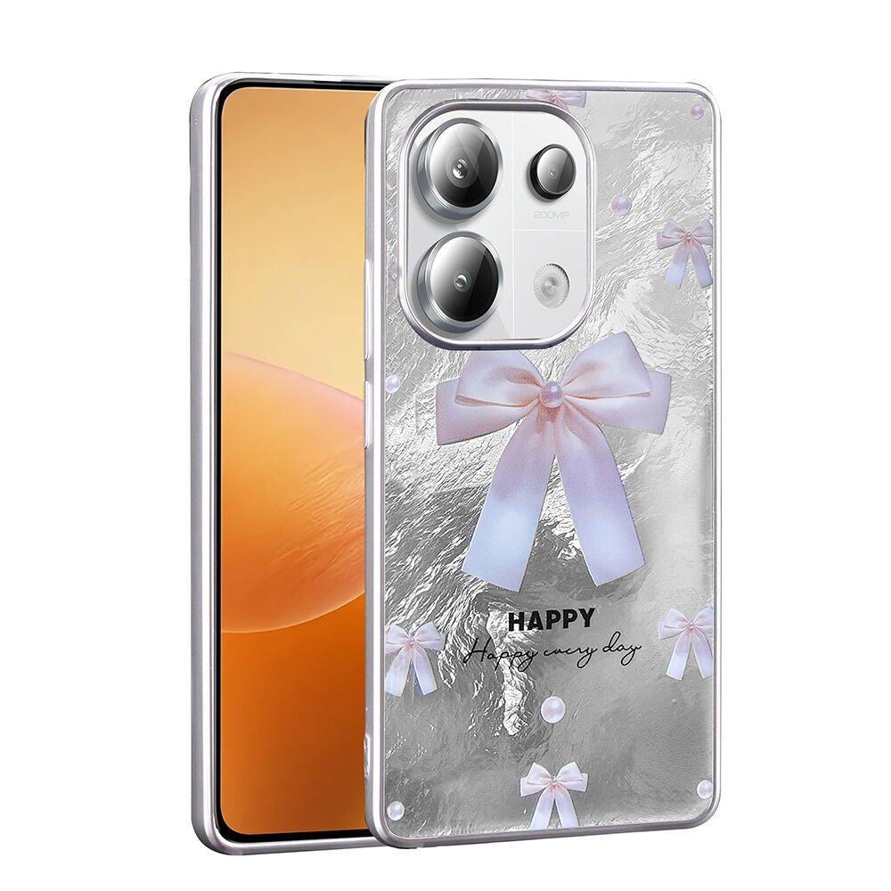 Xiaomi Redmi Note 13 Pro 4G Kılıf Desenli Mep Kapak İncili Fiyonk