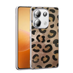 Xiaomi Redmi Note 13 Pro 4G Kılıf Desenli Mep Kapak Gold Leopar
