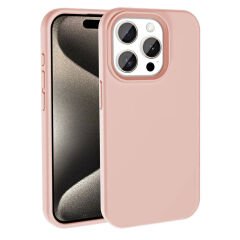 iPhone 15 Pro Kılıf Magsafe Şarj Özellikli Sıvı Teknolojili Silinebilir Sert Lansman Kivi Kapak Pembe