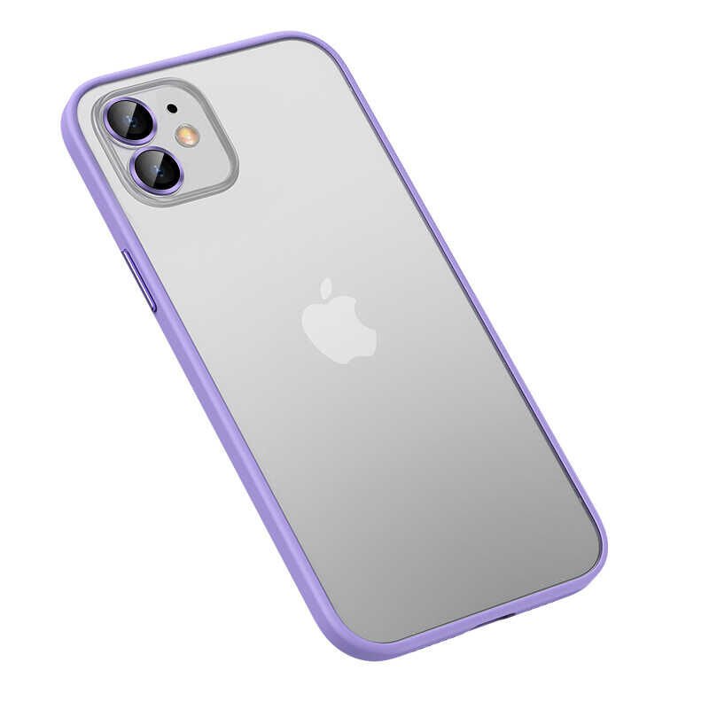 iPhone 12 Kılıf Retro Kapak Lila