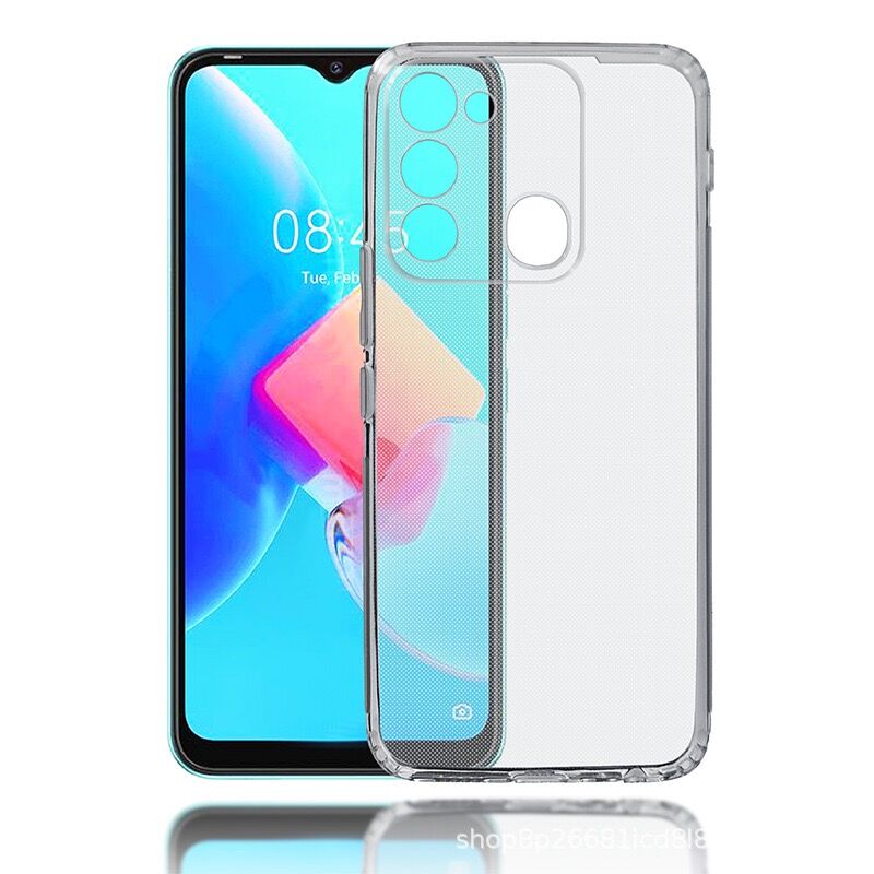 Tecno Spark 8C Kılıf Kamera Korumali Süper Silikon Kapak Renksiz