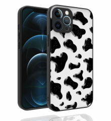 iPhone 12 Pro Max Kılıf Desenli Kamera Korumalı Parlak Nora Kapak