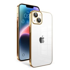 iPhone 14 Plus Kılıf Kamera Korumalı Renkli Çerçeveli Garaj Kapak