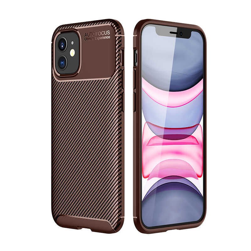 iPhone 12 Mini Kılıf Negro Silikon Kapak Kahverengi