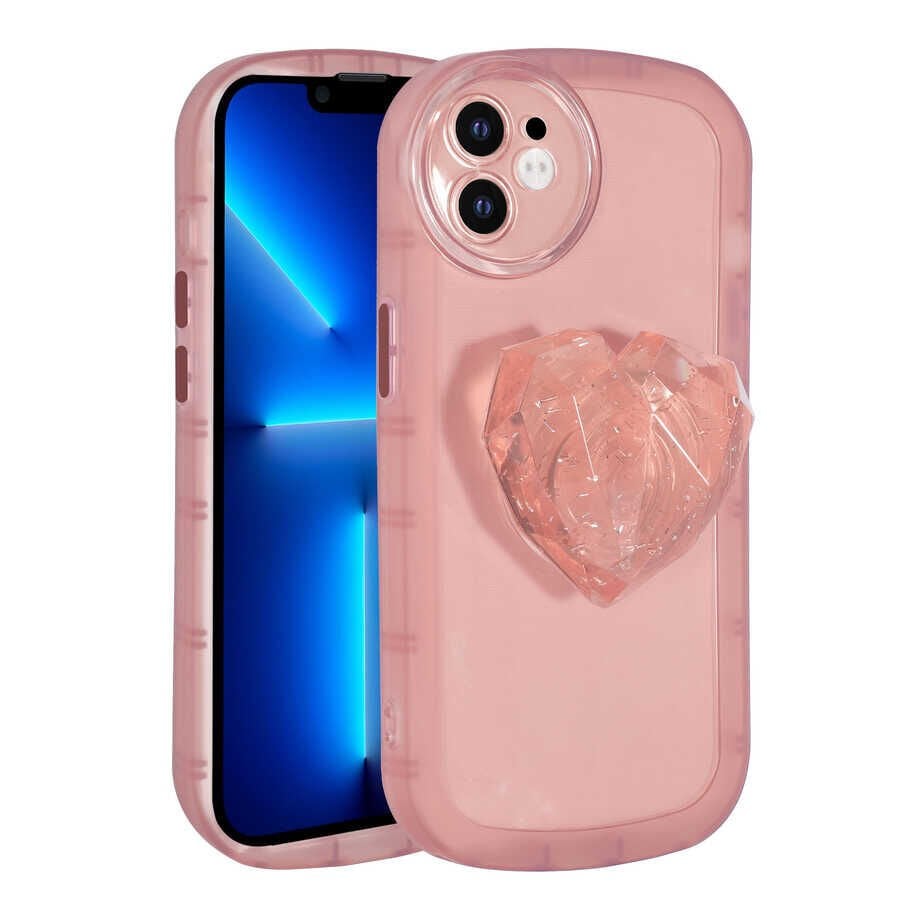 iPhone 11 Kılıf Kamera Korumalı Pop Soketli Renkli Ofro Kapak Pembe