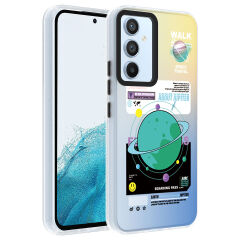 Samsung Galaxy A54 Kılıf Desenli Dragon Sert Kapak Kılıf Kelimeler