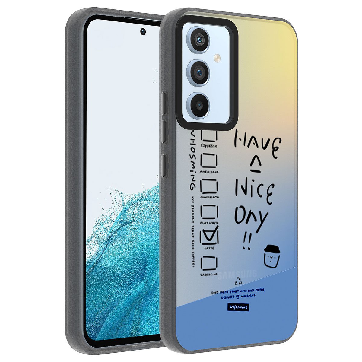 Samsung Galaxy A54 Kılıf Desenli Dragon Sert Kapak Kılıf Have
