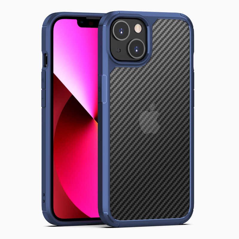 iPhone 13 Mini Kılıf İnoks Kapak Mavi