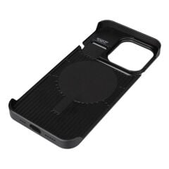 iPhone 15 Pro Kılıf Magsafe Şarj Özellikli Mekanizmalı Koku Hazneli Mostar Kapak Siyah