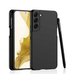 Samsung Galaxy S22 Plus Kılıf Kalemli Kıpta Kapak Siyah