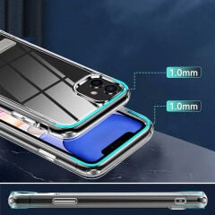 iPhone 11 Kılıf Standlı Şeffaf Silikon L-Stand Kapak
