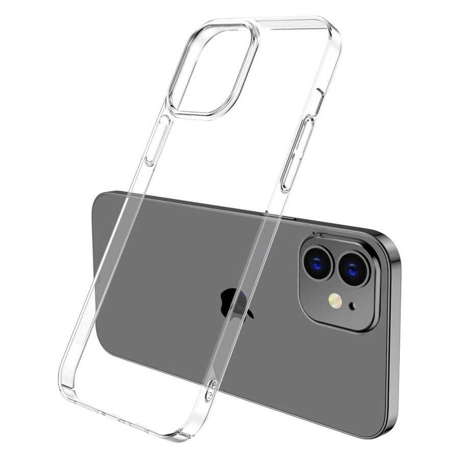 iPhone 12 Kılıf Kılıf Ultra İnce Sert Kamera Çıkıntılı Şeffaf Vonn Kapak