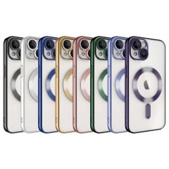 iPhone 14 Plus Kılıf Kamera Korumalı Kablosuz Wireless Şarj Özellikli Demre Kapak