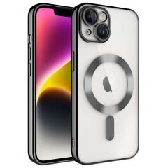 iPhone 14 Plus Kılıf Kamera Korumalı Kablosuz Wireless Şarj Özellikli Demre Kapak