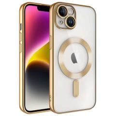iPhone 14 Plus Kılıf Kamera Korumalı Kablosuz Wireless Şarj Özellikli Demre Kapak