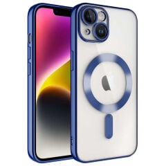 iPhone 14 Plus Kılıf Kamera Korumalı Kablosuz Wireless Şarj Özellikli Demre Kapak